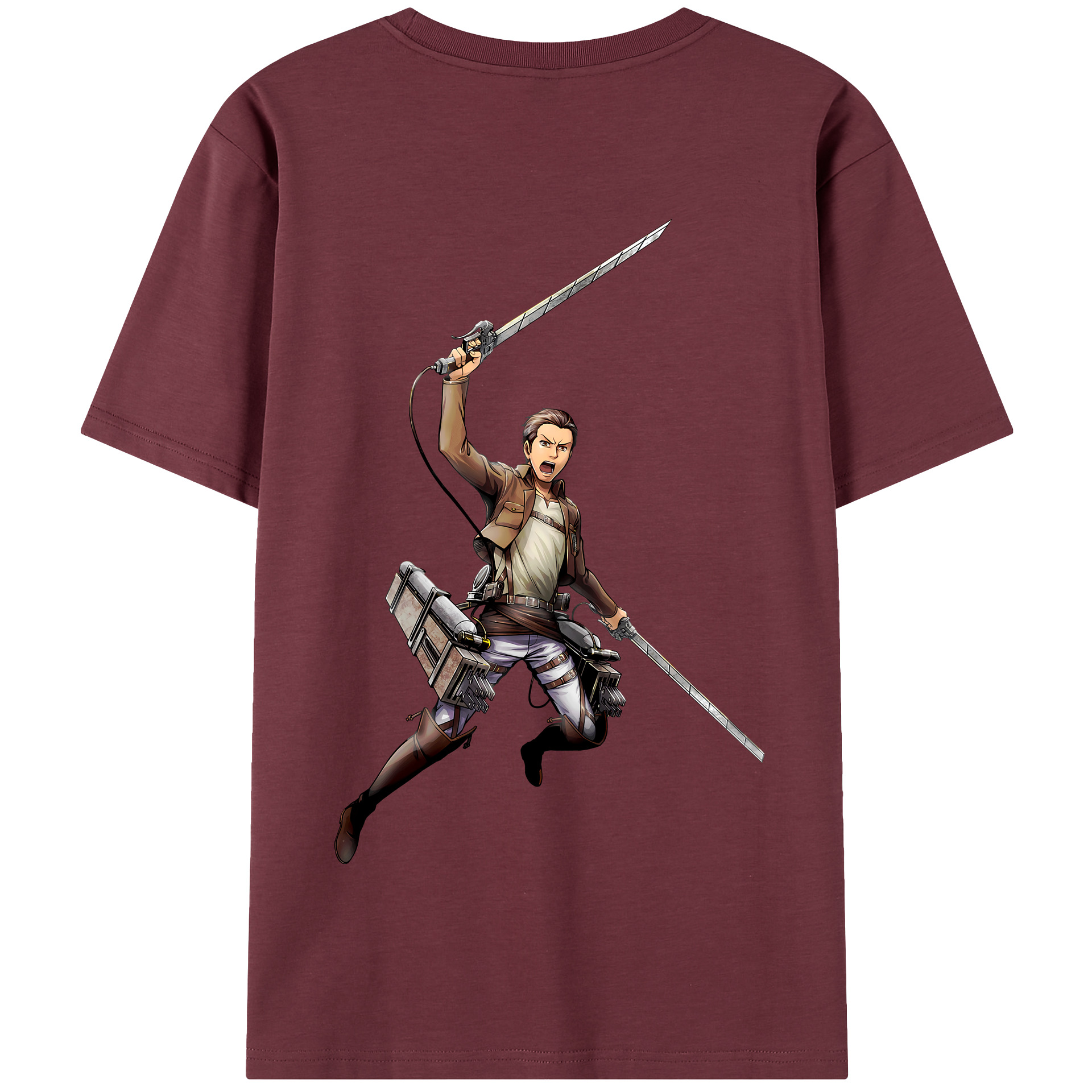 （画像用） 進撃の巨人 Attack on Titan 綿100％半袖Tシャツ（背面プリント）